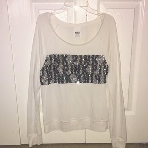 Victoria Secret PINK sequined long sleeve shirt